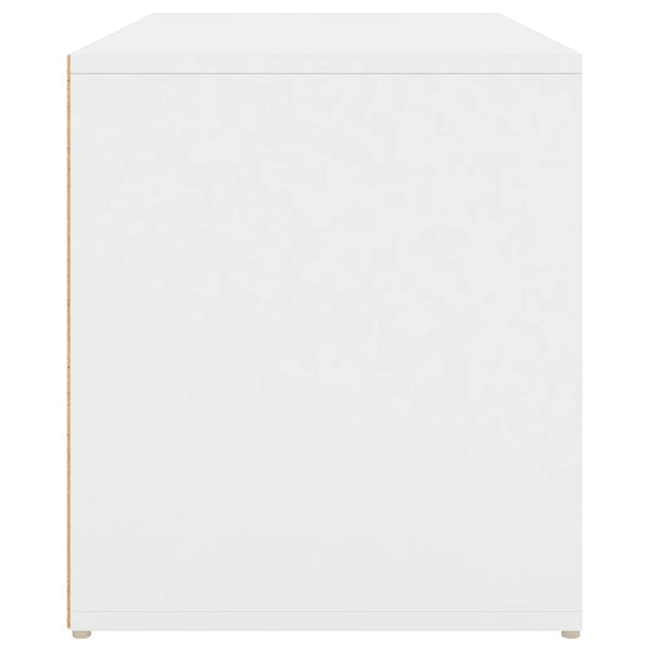 Weiße Flurbank Sextilia 80x40x45cm (Holz)