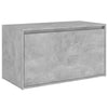 Betoninharmaa eteisen penkki Sextilia 80x40x45cm (puinen)