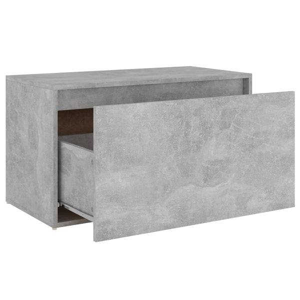 Betoninharmaa eteisen penkki Sextilia 80x40x45cm (puinen)