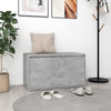 Betoninharmaa eteisen penkki Sextilia 80x40x45cm (puinen)