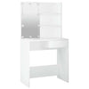 Schminktisch Flintoaca mit LED-Leuchten weiß 74,5x40x141cm