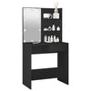 Schwarzer Schminktisch mit LED-Beleuchtung Flintoaca 74,5x40x141cm