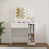 Weißer Schminktisch mit LED-Beleuchtung Gioni 86,5x35x136cm