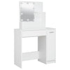 Weißer Schminktisch mit LED-Beleuchtung Gioni 86,5x35x136cm