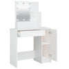 Weißer Schminktisch mit LED-Beleuchtung Gioni 86,5x35x136cm