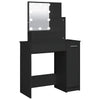 Schwarzer Schminktisch mit LED-Beleuchtung Gioni 86,5x35x136cm
