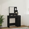 Schwarzer Schminktisch mit LED-Beleuchtung Gioni 86,5x35x136cm