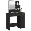 Schwarzer Schminktisch mit LED-Beleuchtung Gioni 86,5x35x136cm