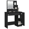 Schwarzer Schminktisch mit LED-Beleuchtung Gioni 86,5x35x136cm