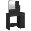 Schwarzer Schminktisch mit LED-Beleuchtung Gioni 86,5x35x136cm