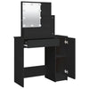 Schwarzer Schminktisch mit LED-Beleuchtung Gioni 86,5x35x136cm