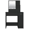Schwarzer Schminktisch mit LED-Beleuchtung Gioni 86,5x35x136cm