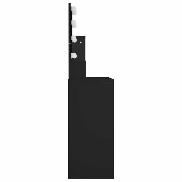 Schwarzer Schminktisch mit LED-Beleuchtung Gioni 86,5x35x136cm