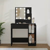Schwarzer Schminktisch mit LED-Beleuchtung Gioni 86,5x35x136cm