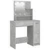 Betongrauer Schminktisch mit LED-Beleuchtung Gioni 86,5x35x136cm