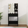 Schwarzer Schminktisch mit LED-Beleuchtung Corci 60x40x140cm