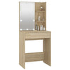 Frisiertisch Sonoma-Eiche mit LED-Beleuchtung Corci 60x40x140cm
