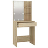 Frisiertisch Sonoma-Eiche mit LED-Beleuchtung Corci 60x40x140cm