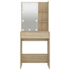 Frisiertisch Sonoma-Eiche mit LED-Beleuchtung Corci 60x40x140cm