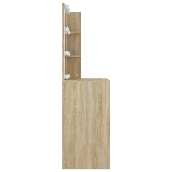 Frisiertisch Sonoma-Eiche mit LED-Beleuchtung Corci 60x40x140cm