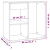 Kosmetikschrank Scarlet, grau, 80x40x75cm (Holz)