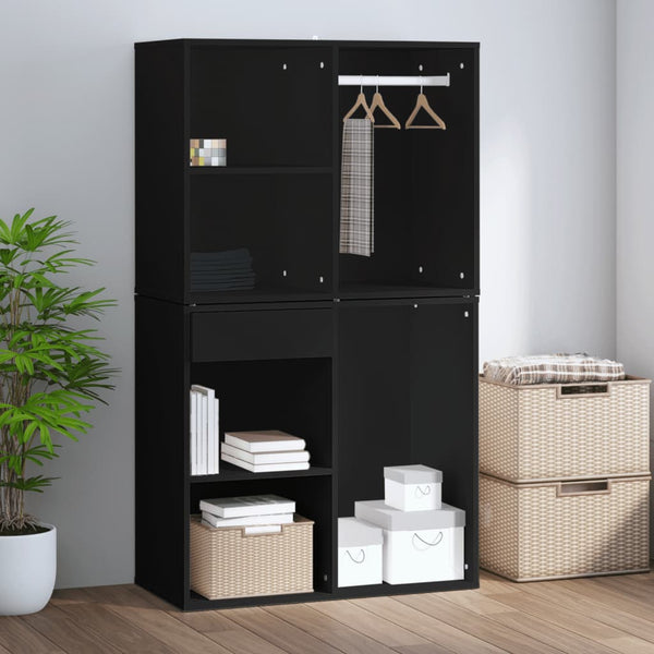 Schwarzer Kosmetikschrank Frodita 80x40x65cm (Holz)