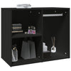 Schwarzer Kosmetikschrank Frodita 80x40x65cm (Holz)
