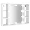 Weißer Spiegelschrank mit LED-Beleuchtung Sergie 76x15x55cm
