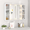 Weißer Spiegelschrank mit LED-Beleuchtung Sergie 76x15x55cm