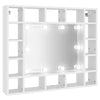 Weißer Spiegelschrank mit LED-Beleuchtung Zornela 91x15x76,5cm