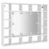 Weißer Spiegelschrank mit LED-Beleuchtung Zornela 91x15x76,5cm