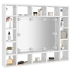 Weißer Spiegelschrank mit LED-Beleuchtung Zornela 91x15x76,5cm