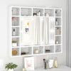 Weißer Spiegelschrank mit LED-Beleuchtung Zornela 91x15x76,5cm