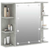Spiegelwandschrank betongrau mit LED-Beleuchtung Roby 70x16,5x60cm