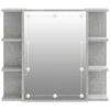 Spiegelwandschrank betongrau mit LED-Beleuchtung Roby 70x16,5x60cm
