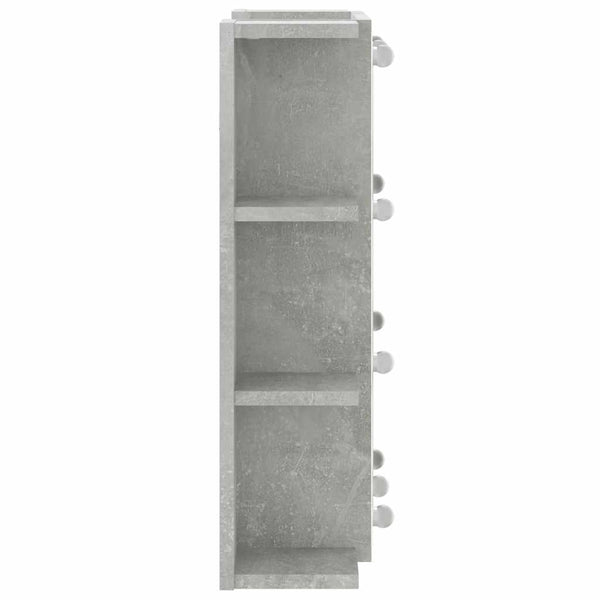 Spiegelwandschrank betongrau mit LED-Beleuchtung Roby 70x16,5x60cm
