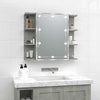 Spiegelwandschrank betongrau mit LED-Beleuchtung Roby 70x16,5x60cm