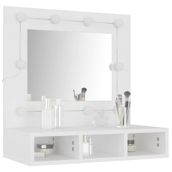 Weißer Spiegelschrank mit LED-Beleuchtung Bliznicov 60x31,5x62cm