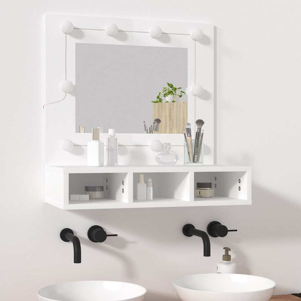 Weißer Spiegelschrank mit LED-Beleuchtung Bliznicov 60x31,5x62cm