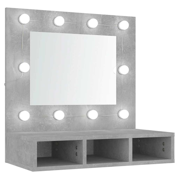 Spiegelschrank betonfarben mit LED-Beleuchtung Bliznicov 60x31,5x62cm