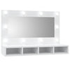 Weißer Spiegelschrank Mariusiana mit LED-Beleuchtung 90x31,5x62cm
