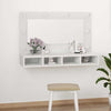 Weißer Spiegelschrank Mariusiana mit LED-Beleuchtung 90x31,5x62cm