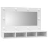 Weißer Spiegelschrank Mariusiana mit LED-Beleuchtung 90x31,5x62cm