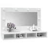 Weißer Spiegelschrank Mariusiana mit LED-Beleuchtung 90x31,5x62cm