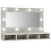 Badezimmerspiegel mit LED-Beleuchtung in Beton-Grau Mariusiana 90x31,5x62cm