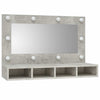 Badezimmerspiegel mit LED-Beleuchtung in Beton-Grau Mariusiana 90x31,5x62cm