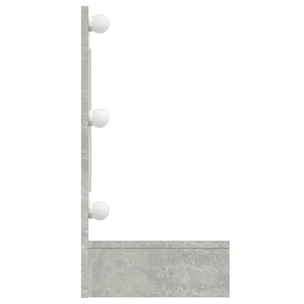 Badezimmerspiegel mit LED-Beleuchtung in Beton-Grau Mariusiana 90x31,5x62cm