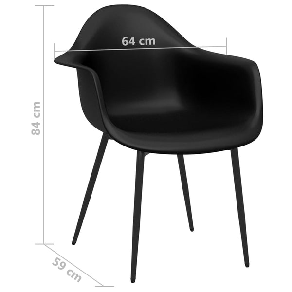 Musta ruokatuolit Erby (2 kpl pp)