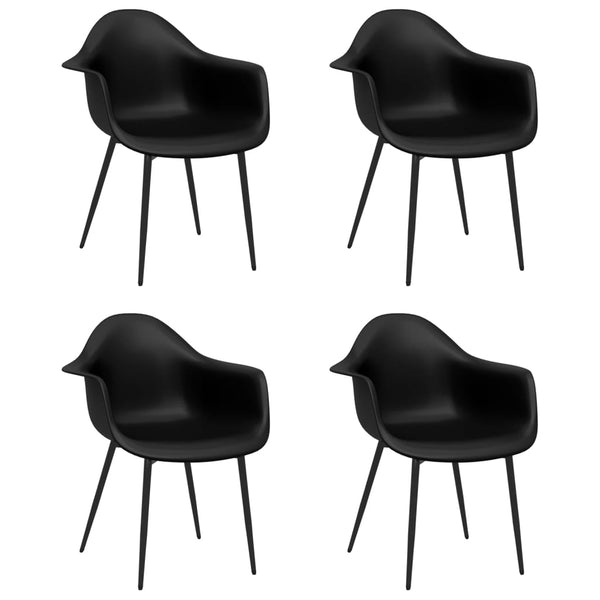 Schwarze Esszimmerstühle Erby (4er Set)