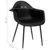 Schwarze Esszimmerstühle Erby (4er Set)